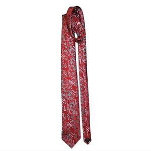 Red Men's Tie With Candy Canes